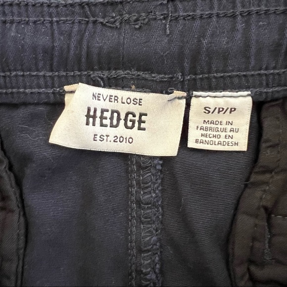 Hedge Mens Stretch Twill Shorts Pockets Drawstring Surged Hem Size S/P/P - Picture 8 of 10